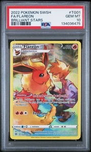Pokemon Espada y Escudo Estrellas Brillantes Flareon Entrenador Galería TG01/TG30 PSA 10  - Imagen 1 de 2