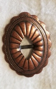 OVAL COPPER CONCHOS NICE EMBOSSED LOOK 6 PER PACK 1.5" X 1" - Picture 1 of 3