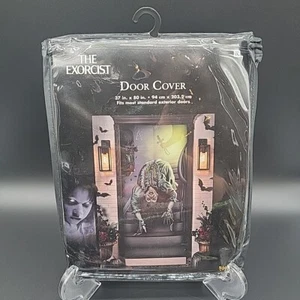 The Exorcist Movie Door Cover Cloth Halloween Decor Pazuzu Possessed Down Stairs - Picture 1 of 4