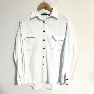 Glassons Women’s Oversize Cord Button Up Long Sleeve Cotton Shirt Size M - Bild 1 von 10