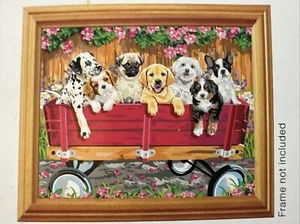Deluxe Paint by Number Playful Puppies 20in X 16in Canvas - Picture 1 of 5