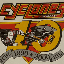 Cincinnati Cyclones Sticker Insert 1999-00 MultiAd Sports ECHL Hockey