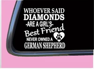 German Shepherd Diamonds Sticker TP 411 vinyl 6" Decal dog breed k9 schutzhund - Picture 1 of 1