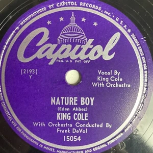 10" 78 RPM-The King Cole Trio-Lost April/Nature Boy/Capitol 15054 - Imagen 1 de 4