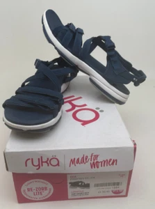 Ryka Dia Re-Zorb LIte Strappy Sport Sandles Navy Blue, Women's Size 9.5 M - Picture 1 of 11