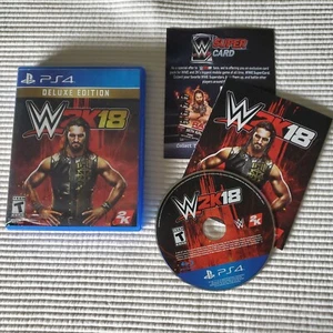 Sony PS4 W2K18 Deluxe Edition WWE Video Game Teen 2017 Insert Case Disc Complete - Picture 1 of 8