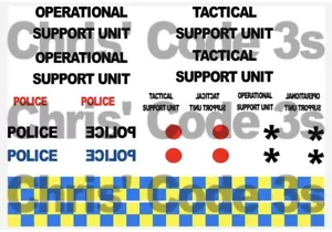 Code 3 Adhesive Vinyl Decals Greenlight 1/64 Ford Transit - Police TSU / OSU - Picture 1 of 1