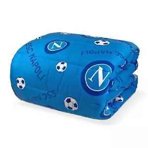 Trapunta piumone singolo invernale scudetto SSC Napoli ufficiale Letto 1 piazza - Foto 1 di 1