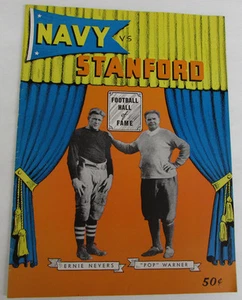Programma calcio 1954 Navy v Stanford Ernie Nevers Pop Warner ex/MT - Foto 1 di 1