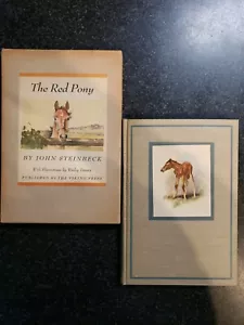 THE RED PONY John Steinbeck 1945 1st Illustrated Edition Wesley Dennis Slipcase - Picture 1 of 9