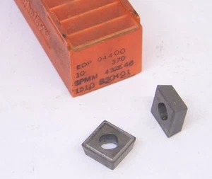 NUOVO SURPLUS 10 PEZZI. CARBOLOY SPMM 432E-46 GRADO: 370 INSERTI IN CARBURO - Foto 1 di 4