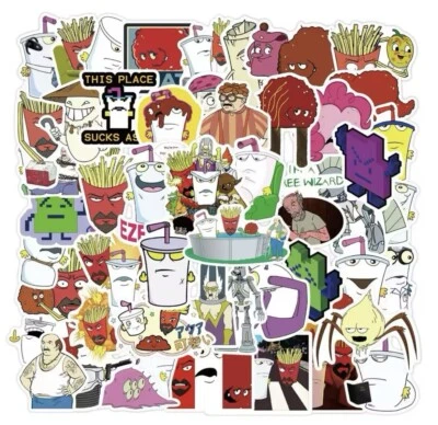 Divertido batido de comida albóndigas estilo papas fritas 50pk pegatinas humorísticas mezcla ENVÍO GRATUITO Foto 1 de 4