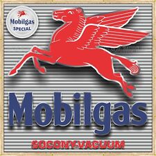 MOBIL GAS SERVICE STATION MOBILGAS PEGASUS FLYING HORSE BANNER SIGN GARAGE ART