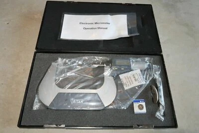 TRITAN 3-4" Range 0.00005" Grad Carbide Stop Digital LCD Outside Micrometer - Image 1 of 3