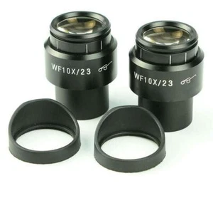 WF10X/23mm Stereo Microscope Diopter Adjustable Eyepiece with Eyeguards 30mm - Bild 1 von 12