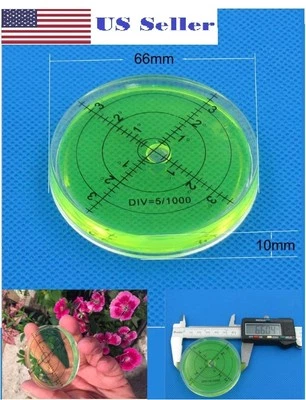 66mm Large Spirit Bubble Level Degree Mark Surface Circular Measuring Bulls Eyes - Image 1 of 3