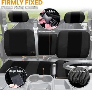 Juego de fundas de asiento UTV con cojín suave para Polaris Ranger 1000/ XP 1000/Crew XP 1000 - Imagen 1 de 7