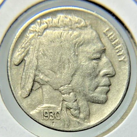 1930-S Buffalo Nickel Better Date and Mint EF Nearly "Full Horn"  7.83 Cover