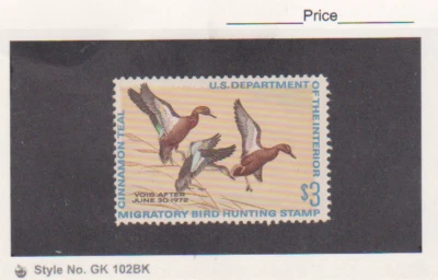 Scott # RW38  MNH 1971 $3  Federal Duck Hunting Permit Stamp Cat $42.0 - Image 1 of 2
