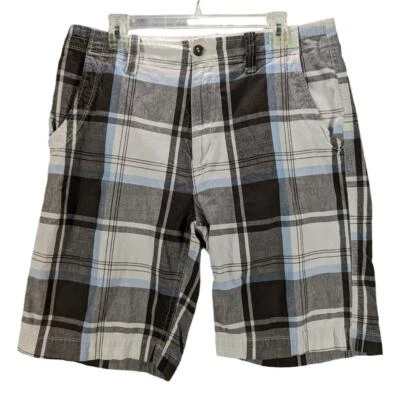 Pantalones Cortos Arizona Para Hombres 34 Chino Marrón Blanco A Cuadros Y2K De Colección Preppy Patinador Sueltos Foto 1 de 4