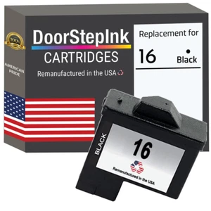 DoorStepInk Compatible Ink Cartridges for Lexmark 16 Black-USA - Picture 1 of 5