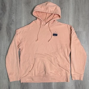 Adidas Pullover Hoodie Men's Medium Dust Pink "Abstract" Embroidered Logo - Picture 1 of 6