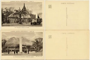 EXPOSICIÓN 1931 FRANCIA COLONIAL PPCs POLINESIA PACIFIC 2 TARJETAS - Imagen 1 de 3