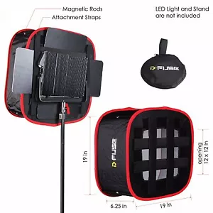 USED: Kamerar D-Fuse Large LED Light Panel Foldable Collapsible Softbox - Picture 1 of 9