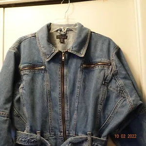 Topshop Boiler suit Jumpsuit sz. U.K. 12 U.S. 8 Denim - Picture 1 of 8