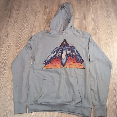 Camiseta vintage 1985 Petra sudadera con capucha parte delantera y trasera golpes azul claro talla pequeña Foto 1 de 4