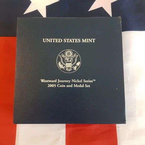 2005 Westward Journey Nickel Series Coin and MEDAL Mint Proof Set Cover