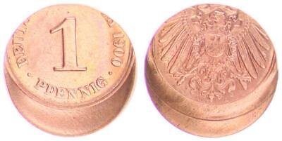 Kaiserreich 1 Pfennig 1900 A J.10 30% dezentr...