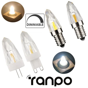 10/20X G4 G9 E14 E12 LED Bulb Dimmable COB Lamp Crystal Pendent Light Warm Cool - Picture 1 of 17