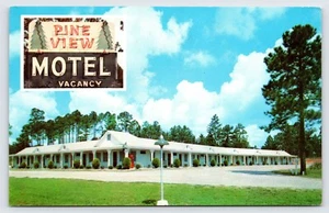 Postal vintage de Sylvania Georgia Pine View Roadside Motel de la década de 1960 R G Huff P2 - Imagen 1 de 2