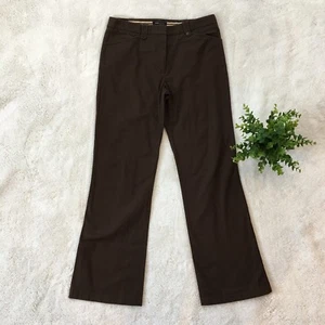 BCBGMAXAZRIA braune Baumwolle Cropped Hose Caprihose Freizeit/Karriere Gr. 4 BCBG - Bild 1 von 5