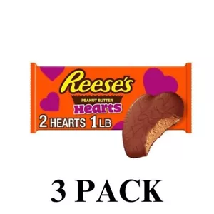 REESE'S Milk Chocolate Peanut Butter Hearts, 16 oz 3 pack - Picture 1 of 5