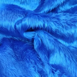 Standard Kurzflor Kunstfell Stoff - Kobaltblau - W160 / YF2 - Bild 1 von 3