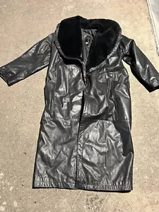 Gregory & Sons Vintage lange Lederjacke Größe: Large. Kein Gürtel - Bild 1 von 5