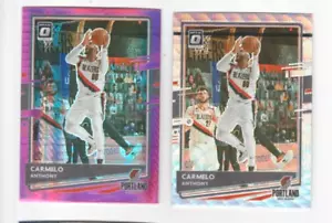 CARMELO ANTHONY 2020-21 PANINI OPTIC BASKETBALL #25 SILVER WAVE PRIZM PINK HYPER - Picture 1 of 2