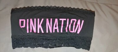 Victoria's Secret PINK ~Pink Nation~ lace trim bandeau bra *M*  ~*NWOT*~ - Image 1 of 3
