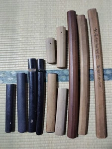 Japanese Wakizashi Sword Tsuka Saya Tsuba Antique Orignal 11 lot from Japan (5) - Picture 1 of 20