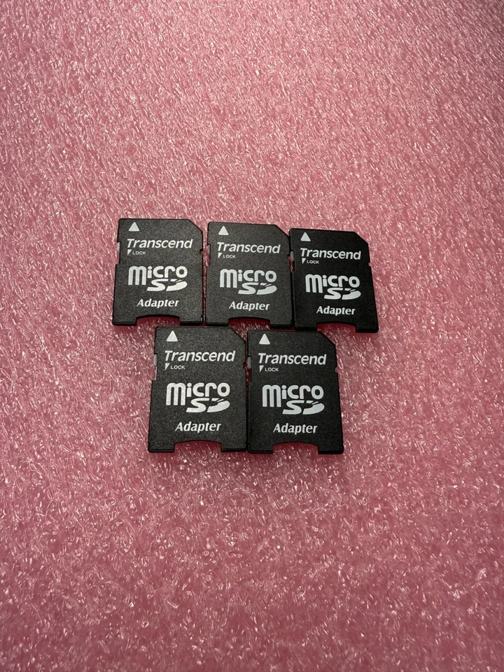 5x Transcend MicroSD to SD Card SDXC SDHC TF Class 4/10 Memory Card Adapter Kit - Image 1 of 1