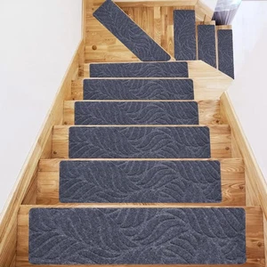 76x20cm Stair Carpet Treads Non-Slip Step Stair Protector MACHINE WASHABLE Mats - Picture 1 of 27