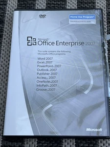 Microsoft Office Enterprise 2007 Home Use w/Key Word PowerPoint Excel - Picture 1 of 4