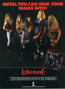 1988 Leatherwolf Band Album Promotional Old PRINT MAGAZINE AD Fan Gift? (4130) - Imagen 1 de 1