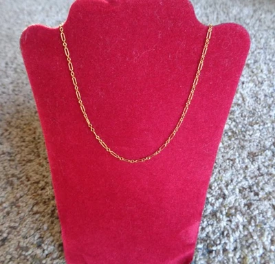 CADENA 18K RELLENA DE ORO - 18" - SELLO ITALIANO FIGARO Foto 1 de 2