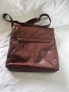 Rowallan Brown Leather Crossover Bag VGC Adjustable Strap - Picture 1 of 6