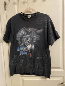 Vintage Wolf Leader Of The Pack Harley Biker Grafik Tshirt Größe Large Sturgis - Bild 1 von 8