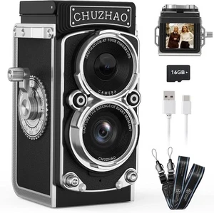 CHUZHAO Mini Retro Digital Camera Portable Vintage Camera Autofocus 12MP 1080P - Picture 1 of 12