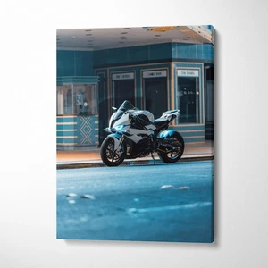 BMW Inspired S1000RR High Resolution Museum Quality Vertical Canvas Print #019 - Picture 1 of 14